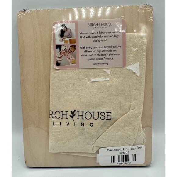Tic-Tac-Toe Princess Game Birch House Living New Wood USA - Picture 2 of 4